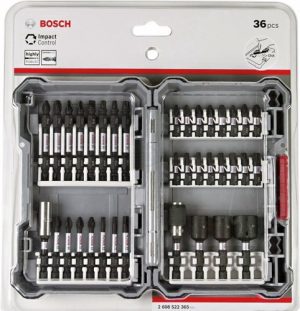 סט 36 חלקים ביטים מובילים ובוקסות - בוש